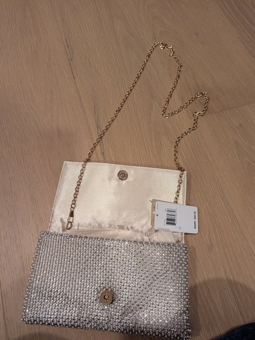 GUNNE SAX Silver Crystal Envelope Clutch - Picture 6 of 10
